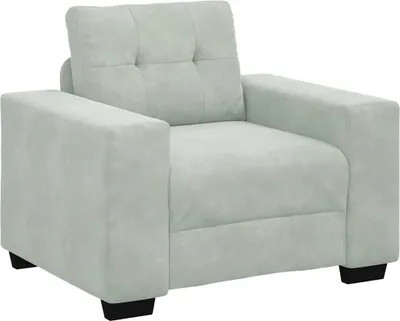 Image de Fauteuil Gris clair 100x78x80 cm Velours