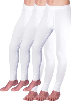 Produktbild von HERMKO 3540 Herren lange Unterhosen mit Eingriff 3er Pack (Weitere Farben) Baumwolle, Größe:D 5 = EU M, Farbe:weiß