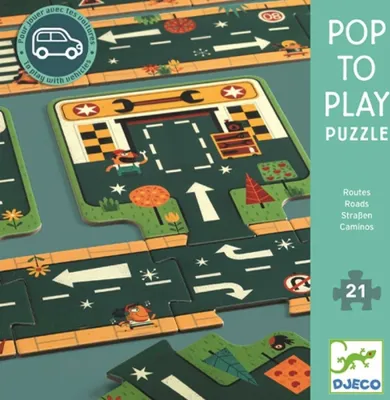 Produktbild von DJECO Bodenkontur-Puzzle Straß e 21 Teile