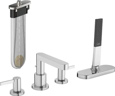 Produktbild von Fertigmontageset FINORIS f 4-Loch-Wannenrandarmatur m sBox chrom chrom