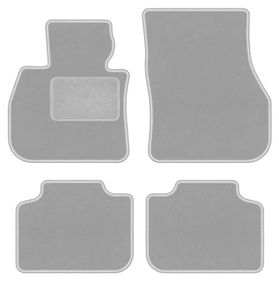 Image de Tapis de sol en moquette pour BMW X1 U11 2022- (crossover) – jeu 4 pièces, gris, sur mesure – Wielganizator OSLO