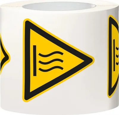 Produktbild von Dreifke® Aufkleber I Warnschild Warnung vor heißer Oberfläche, Folie, SL100mm...