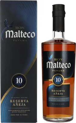 Image de Ron Malteco 10 Años Reserva Añeja 40% Vol. 0,7l en boîte cadeau