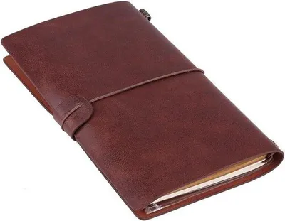 Produktbild von Einzigartiges Notizbuch dunkelbraun Leder