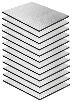 12er Set Schalldämmmatten für Autos, 250x180x5 mm, Alu-Gummi