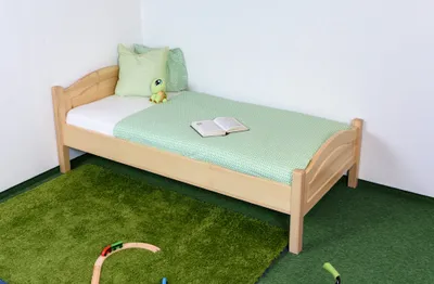 Produktbild von Kinderbett 100 x 200 cm | Massivholz: Buche | Natur Lackiert