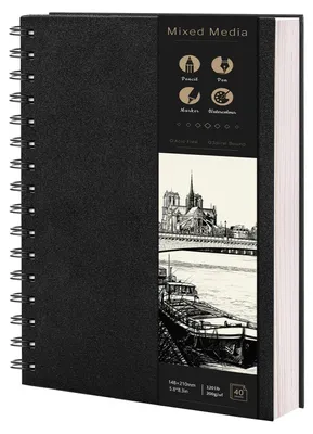 Productafbeelding van Schetsboek A5, 200 g/m² papier, stevige omslag, 40 vellen