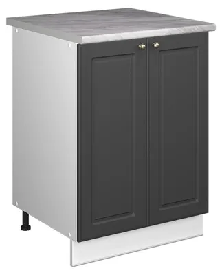 Image de Meuble bas sous-évier Vicco Fame-Line Anthrazit-Gold Landhaus/Blanc 60cm, Model 65076
