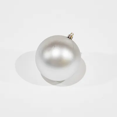 Produktbild von Kunststoffkugel, Durchmesser 10 cm, silber, 6 x matt