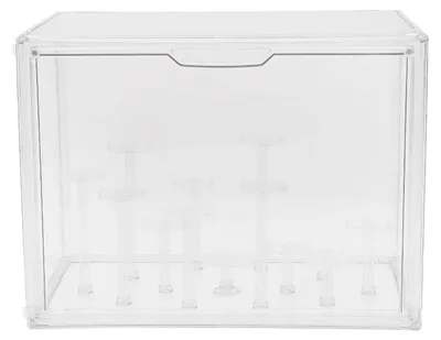 Obrázek produktu pro Vitrína pro sběratelské figurky – stohovatelná vitrína – průhledný plast – pro miniaturní/blind box/akční figurky – čirá