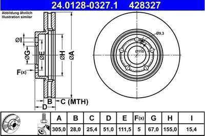 Zdjęcie produktu dla Tarcza Ham. Db P. C118 X118 W177 W247 1,3-2,0 18-
