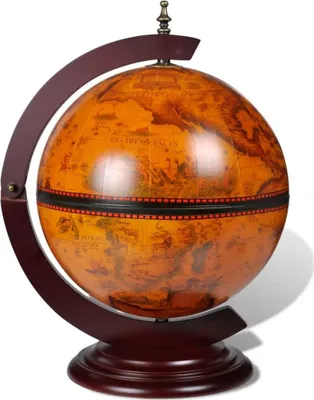 Produktbild von vidaXL Globe Mini Bar Bottle Rack Eucalyptus Wood