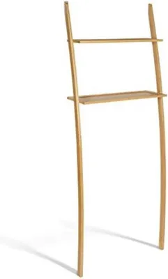 Produktbild von Platzsparendes Bambus Badregal mit 2 Ablagen für WC/Waschmaschine, 25 cm breit