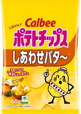Immagine prodotto di Calbee | Patatine Shiawase Honey & Butter - 55 g - Gusto miele e burro - Contiene latte - Snack