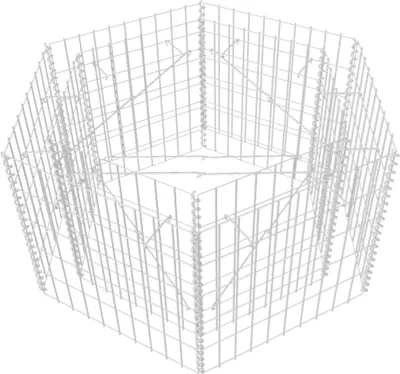 Zdjęcie produktu dla Podwyższona Donica Gabionowa, Sześciokąta, 100 X 90 X 50 Cm Lumarko!