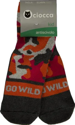 Image de Une paire de chaussettes CIOCCA basses antidérapantes pour bébé garçon et homme, référence 4/490A, 1-2/4 - pointure 23/28, 82 % coton, 17 % polyamide, 1 % Élasthanne