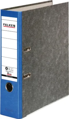 Produktbild von Falken 20x Ordner Wolkenmarmor A4 farbiger Rücken 80mm Rücken blau 80024607F