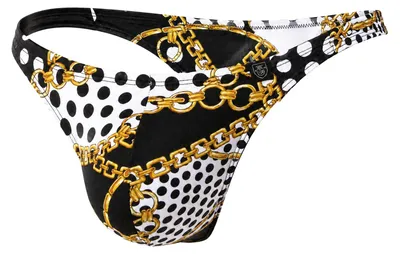 Immagine prodotto di TOF Paris - Costume da Bagno Uomo Mutandine a perizoma - Baroque Swim Thong Black - 1x Taglia S