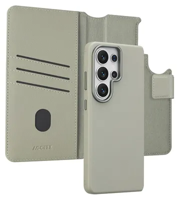 Productafbeelding van Accezz Leather Bookcase 2-in-1 met MagSafe voor de Samsung Galaxy S26 Ultra - Light Grey