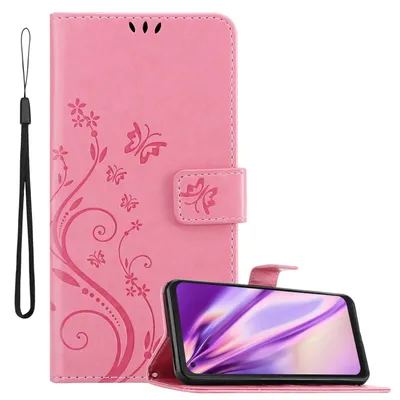 Produktbild von Cadorabo Hülle für Samsung Galaxy XCover PRO Schutz Hülle in Rosa Schutzhülle Handy Hülle Etui Case Blumen Flower