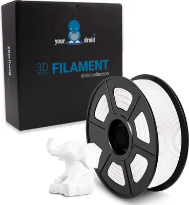 Produktbild von yourDroid PLA Filament Weiss 1.75mm 1kg