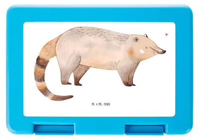 Produktbild von Mr. & Mrs. Panda Lunchbox Nasenbär - Weiß - Geschenk, Lustige Sprüche, Vorratsbehälter, Bentobox, Bär, Jausendose, Brotzeitbox, Nasenbären, Bento Box, Rüsselbär
