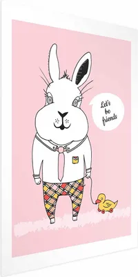 Produktbild von Posterpapier Poster - Rabbit's Friend 40x60 cm Für Kinder e-A-0109-ao-a