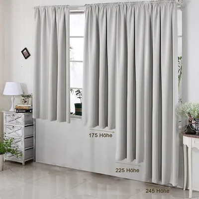 Produktbild von Set mit 2 Verdunkelungsvorhängen mit Faltenband | Anthrazit | 135 x 245 cm