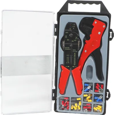 Produktbild von Kabelschuhe Klemmzange Abisolierzange Set 45 teilig