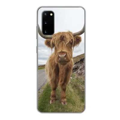 Produktbild von MuchoWow® Handyhülle Schutzhülle Hülle für Samsung Galaxy S20 Schottischer Highlander - Hörner - Berg Silikon Softcase Handy Hülle - Bild