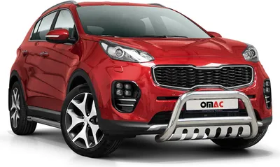 Immagine prodotto di Barra di protezione del paraurti anteriore per Kia Sportage 2015-2018 con ABE in acciaio inox argento