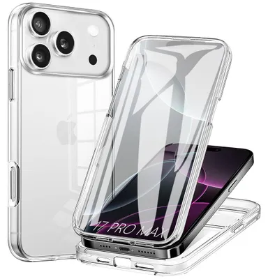 Image de Coque pour iPhone 17 Pro Max - Protection Intégrale 360 Antichoc Transparent Silicone+PC