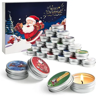Produktbild von 24 Duftkerzen Adventskalender Sojawachs Romantische Weihnachtsstimmung