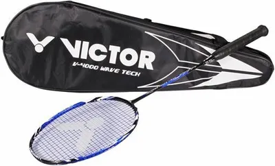 Produktbild von VICTOR Badmintonschläger Sport V-4000 Wave Tech Badminton Schläger schwarz blau
