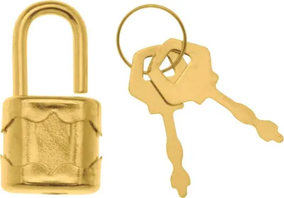 Produktbild von Miniaturschloss mit 2 Schlüssel gold