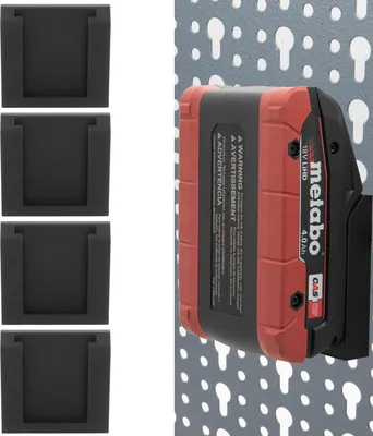 Produktbild von 4x Akku Halter für metabo für Küpper Lochwand Akkuhalter Halterung 18V