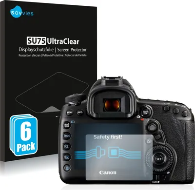 Produktbild von 6x Für Canon EOS 5D Mark IV Schutzfolie Savvies Displayschutz Display Schutz Folie Klar Transparent