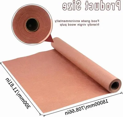 Image de Papier rouge 30 cm x 18 m pour barbecue, fumoir, poisson, viande, papier résistant