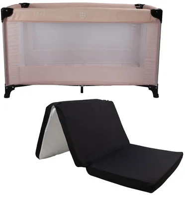 Produktbild von MamaLoes Soof Rosa Reisebett + Klappmatratze in Tasche