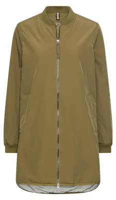 Immagine prodotto di Cappotto da donna camel active con cerniera a due vie, colore verde oliva, taglia 48 (abbigliamento donna)