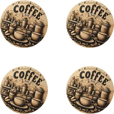 Immagine prodotto di INF Set di 4 sottobicchieri per tazze da caffè in poliestere resistenti al calore