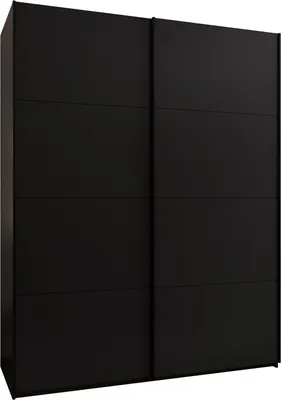 Produktbild von MEBLE KRYSPOL LUX 1 Kleiderschrank - 245,5x200x64cm - Schwarz, Schwarz, Schwarz