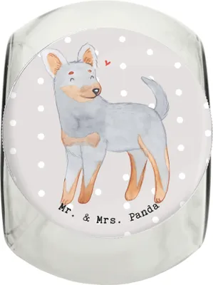 Produktbild von Mr. & Mrs. Panda Dose Prager Rattler Lebensretter XL 2000ml - Grau Pastell - Geschenk, leckerlidose, Aufbewahrungsdose, Keksdose, Vorratsbehälter, Pincher, Dekoglas