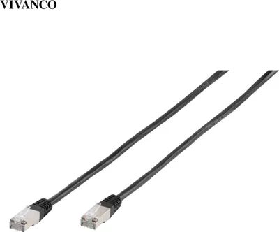 Produktbild von VIVanco™Hochwertiges CAT5e Netzwerkkabel 5m, kompatibel mit RJ45 Geräten, F/UTP geschirmt, Gigabit LAN, weiß, Twisted Pair