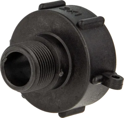 Produktbild von tecuro IBC Adapter Anschlusskappe mit Grobgewinde S60 x 6 und Aussengewinde 1 Zoll (DN25), HDPE