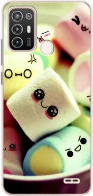 Produktbild von König Design Hülle kompatibel mit ZTE Blade A52 Kunststoff Soft Handyhülle - Handy Case Marshmallows