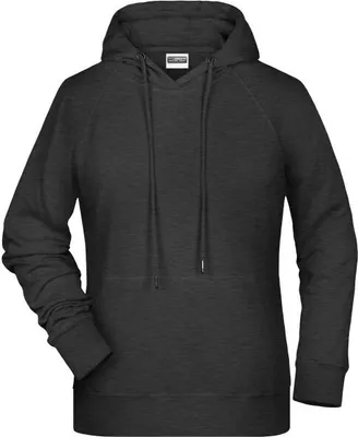 Produktbild von Ladies' Hoody Kapuzensweat mit Raglanärmeln black-heather, Gr. 3XL