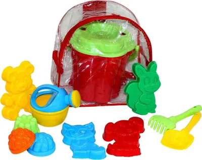 Produktbild von Polesie Sandset Blume Nr. 168 im Rucksack Sandspielzeug Eimergarnitur 12-tlg.