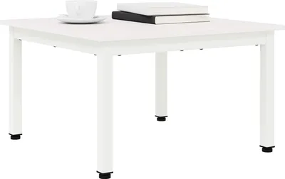 Image de Table basse Blanc 60 x 60 x 36 cm Bois de pin massif