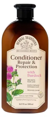 Obrázok produktu pre Obnovujúci a ochranný kondicionér na vlasy s lopúchom - 500 ml - Herbal Traditions